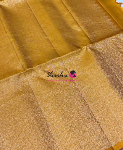 Pure Soft Silk Saree - Blue & Yellow Shade - VVPSS055
