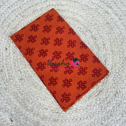 Blouse Bit - Kolam Print - 1 mtr - VVBB001
