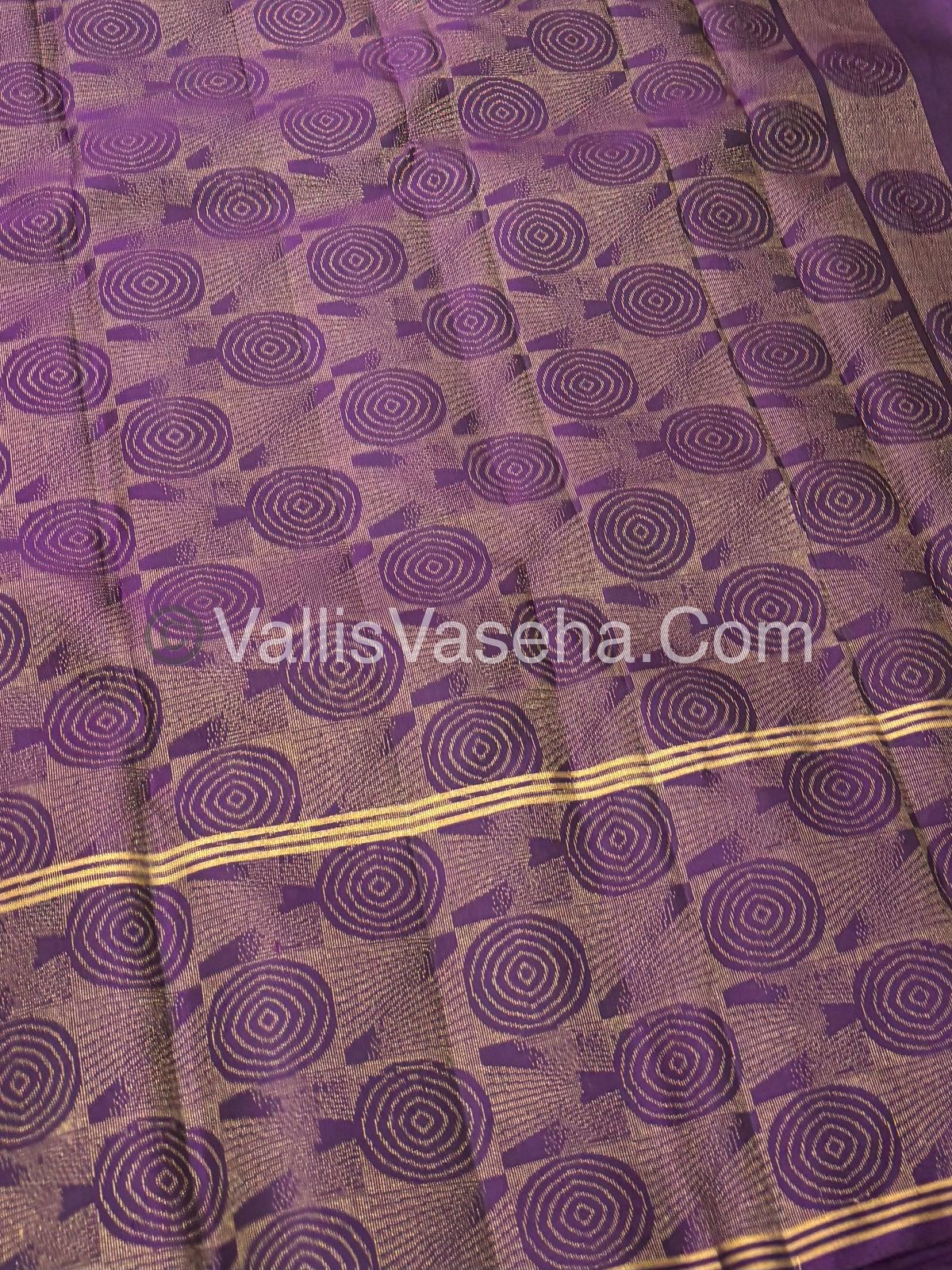 Half Mix - Pure Soft Silk Saree - Long Retta Petta Border with Butta - VVPSS075