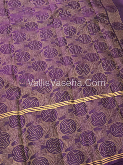Half Mix - Pure Soft Silk Saree - Long Retta Petta Border with Butta - VVPSS075