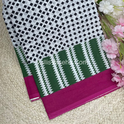 Pure Soft Mul Mul Cotton Sarees - Hand Block Prints - VVMMC008