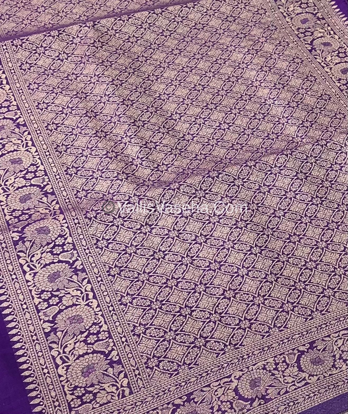 Banarasi - Heritage Silk - Semi Kathan Silk - Violet Shade- VVBHS004