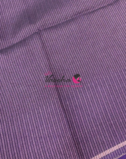 Semi Tussar Silk Saree | Violet  Shade |VVSTS049