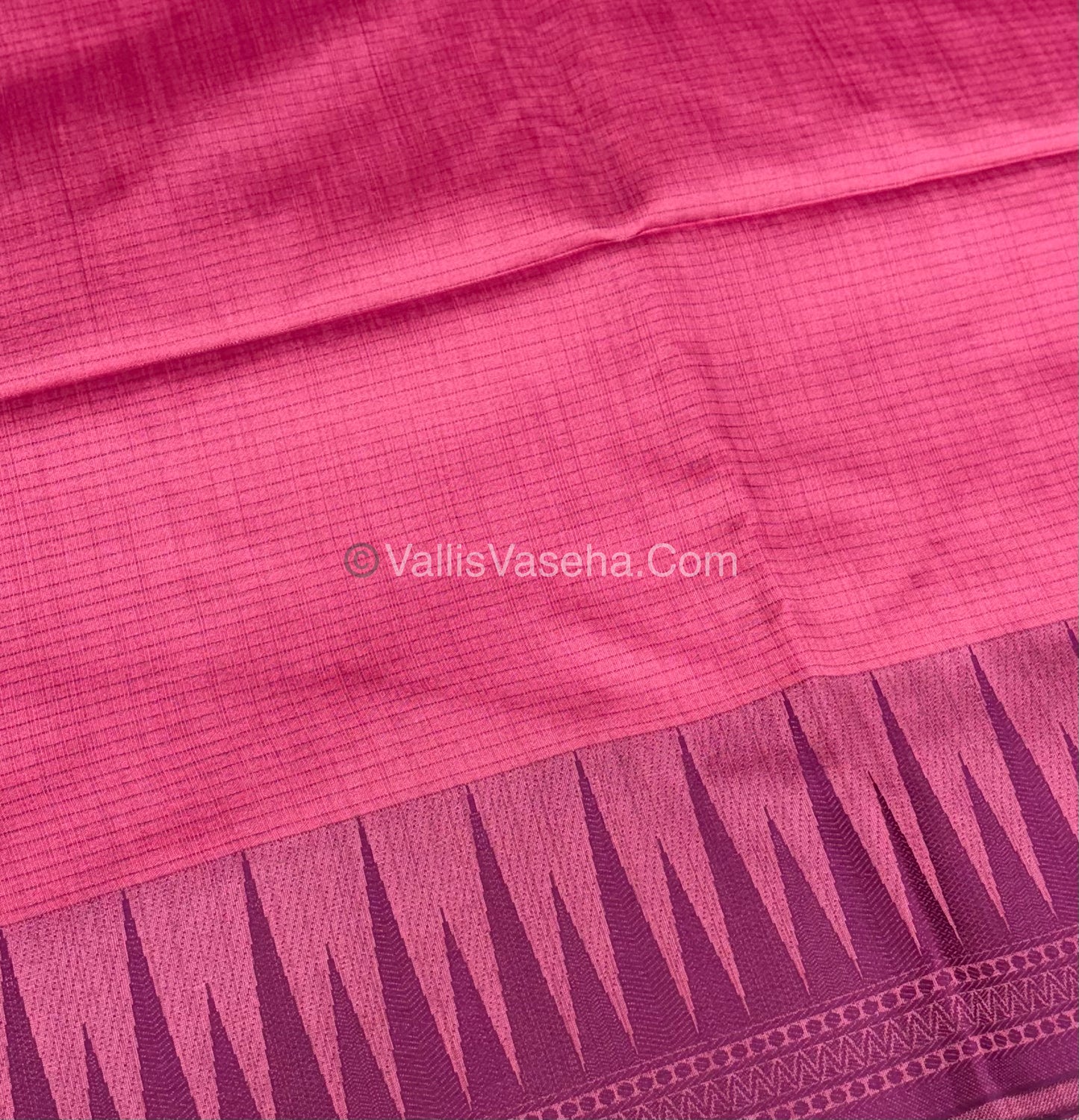 Semi Raw Silk - Pink With Purple Shade - VVRS007