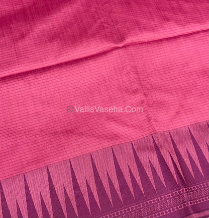 Semi Raw Silk - Pink With Purple Shade - VVRS007