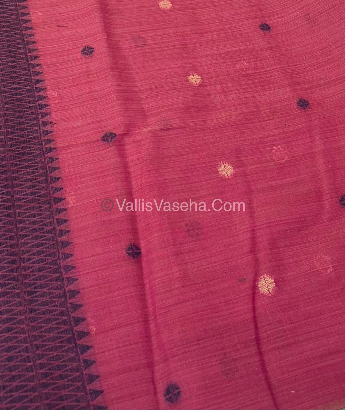 Muga Cotton Saree - Contrast Blouse - VVMCS001