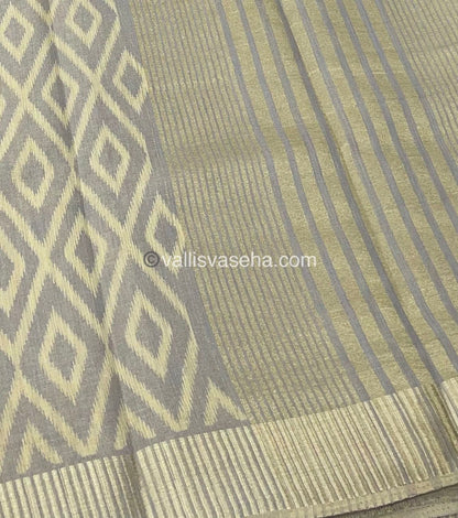 Semi Tussar Silk - Grey Shade - VVSTS004