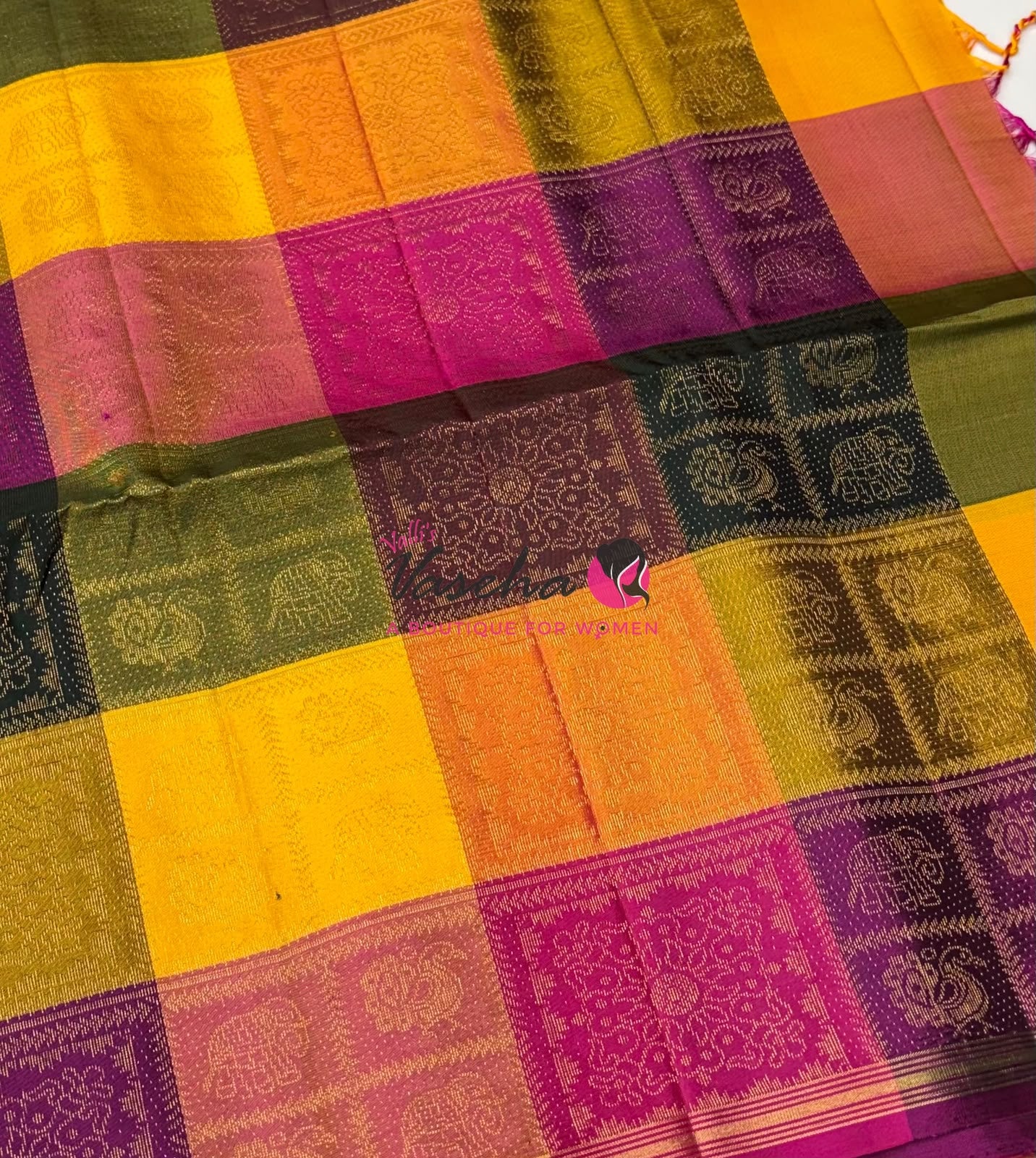 Pure Soft Silk Saree - Partly Pallu -  Half & Half Saree - VVPSS088