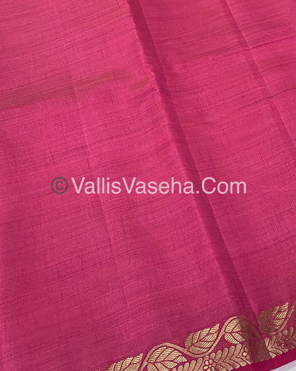 Semi Tussar Silk - Peachish pink Shade - VVSTS003