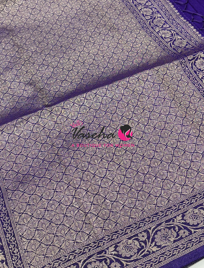 Banarasi - Heritage Silk - Semi Kathan Silk -  Violet Shade - VVBHS011