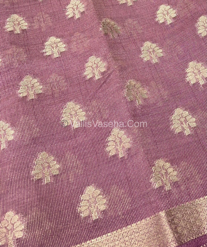 Semi Tussar Silk Saree - Onion Pink Shade - VVSTS009