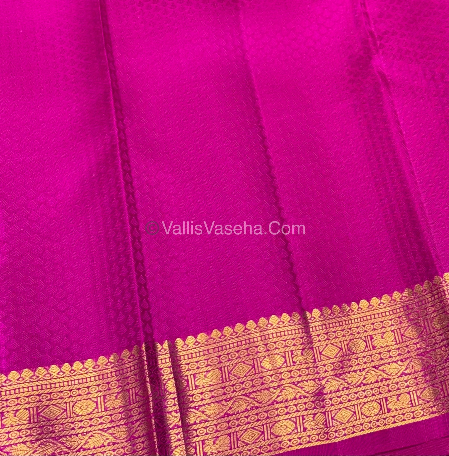 Pure Kanchipuram Silk Saree - Jacquard Design - Purple & Pink  Combo - VVPS023