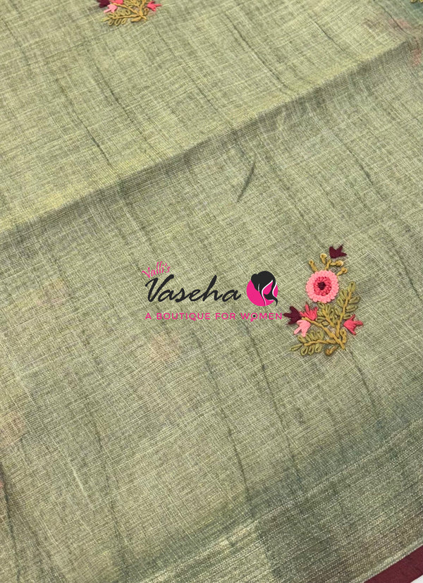 French Knot - Tissue Saree  - VVLFN021