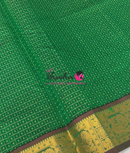 Semi Silk Cotton Saree | Lakshadeepam Design |VVSSC009