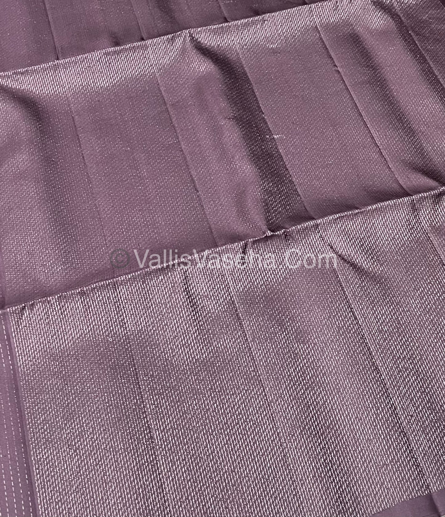Pure Soft Silk Saree - Antique Zari - Border Less - Dark Wine - VVPSS037