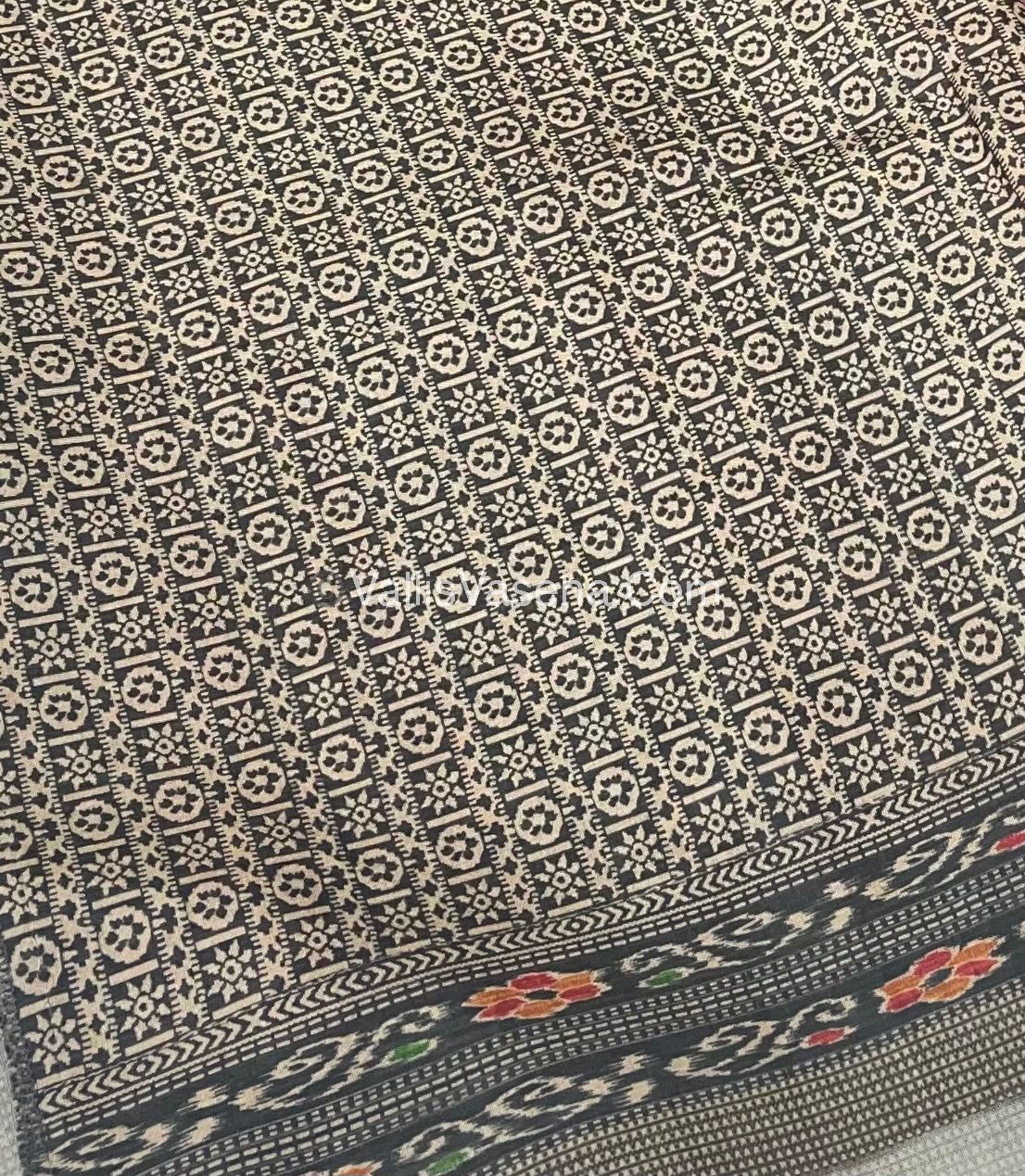 Semi Tussar - Kantha Work Embroidery - Light Pink Shade - VVSTK001