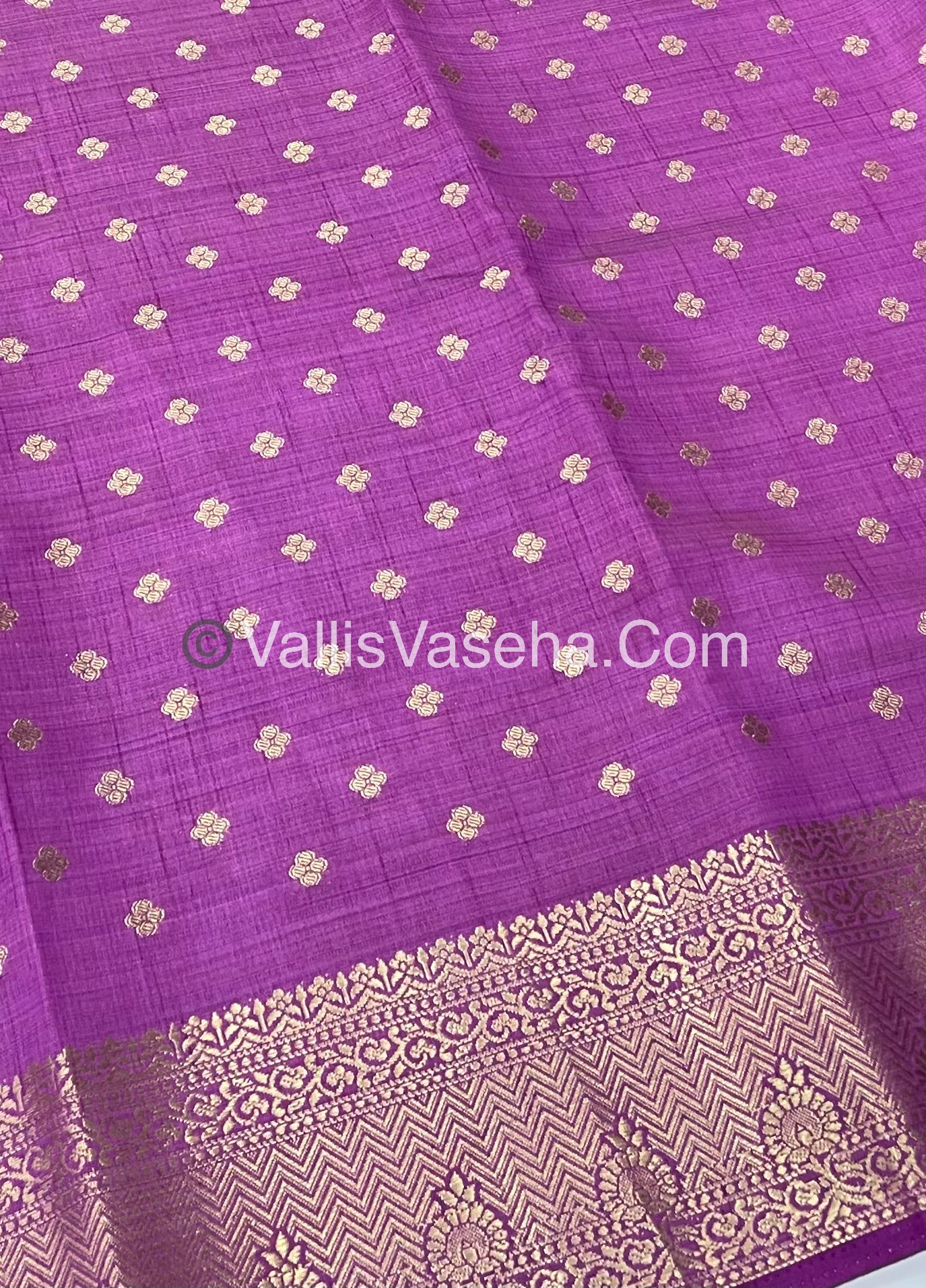 Semi Tussar Silk  - Purple Shade  - VVSTS015
