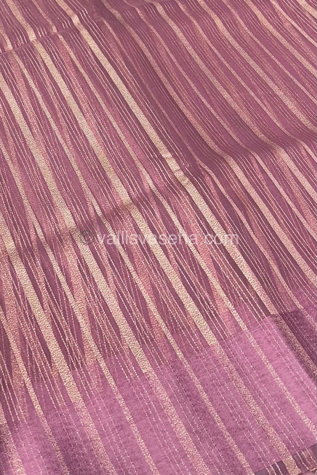 Organza Saree - Pinkish Purple (Light Onion Shade)- VVOS001