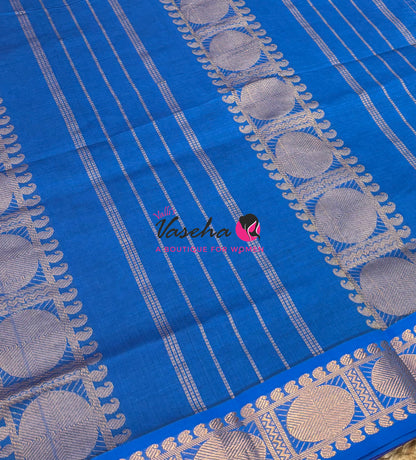 Semi Silk Cotton Saree - Checks Pattern - VVSSC019