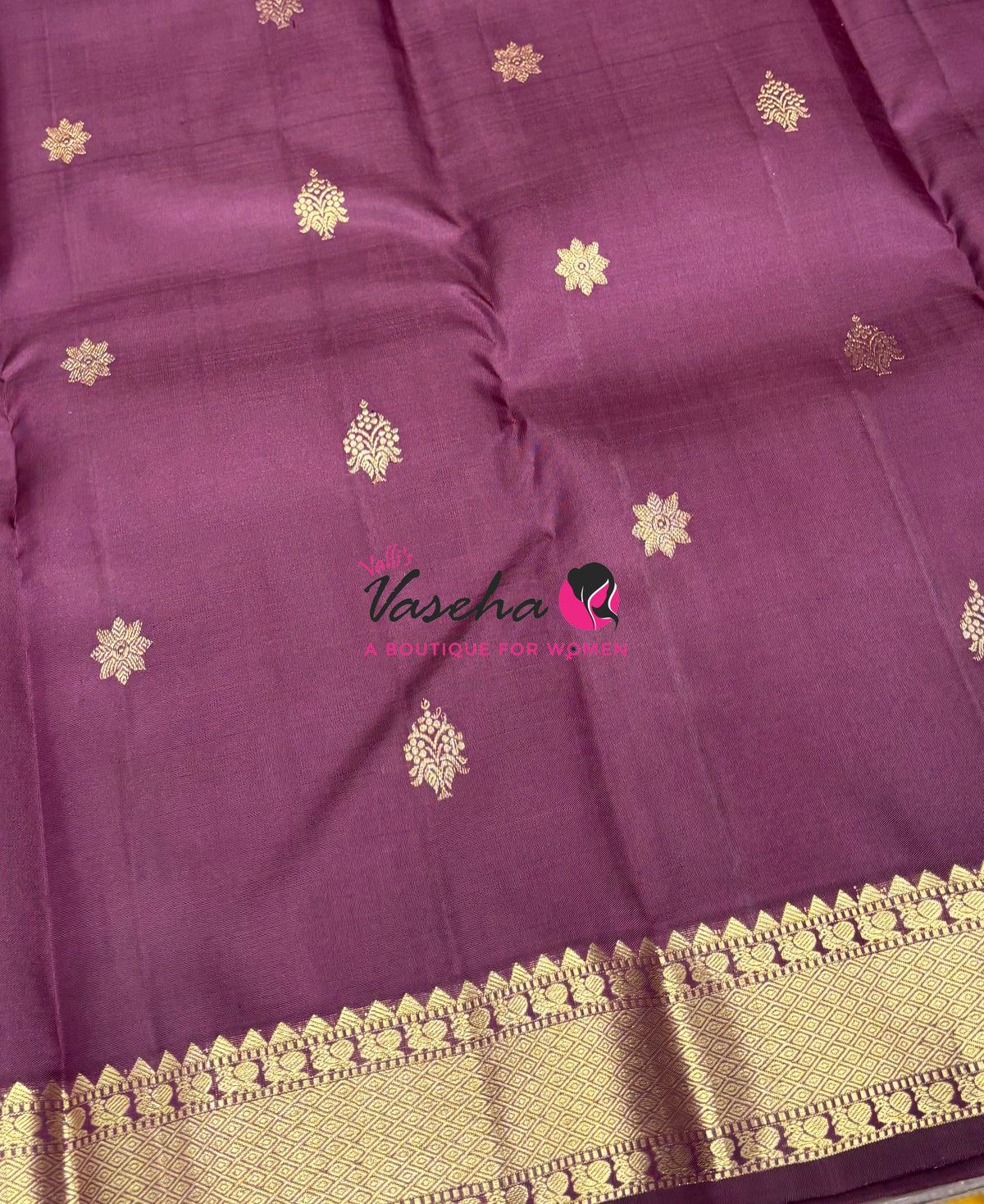 Pure Kanchipuram Silk Saree - Wine  Shade  - VVPS093