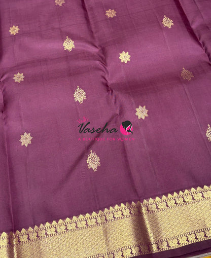 Pure Kanchipuram Silk Saree - Wine  Shade  - VVPS093