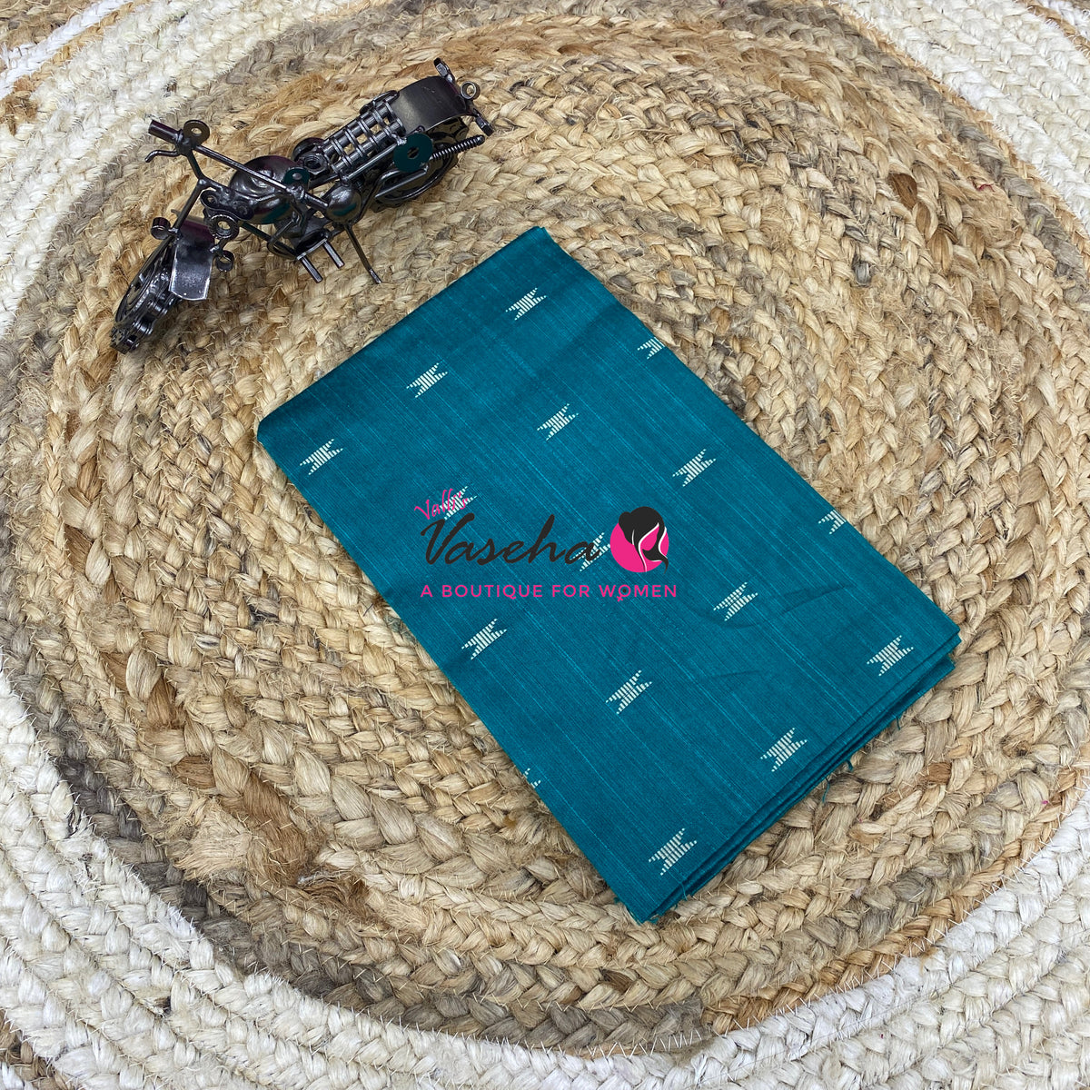 Blouse Bit - Pack Of 10pcs - Assorted- Dark - Semi Raw Silk - Thread Butta - 1 mtr - VVBB006