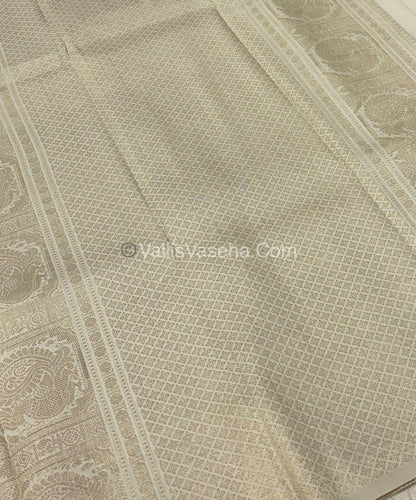 Semi Soft Silk - Border less - Cream Shade -VVSSS026