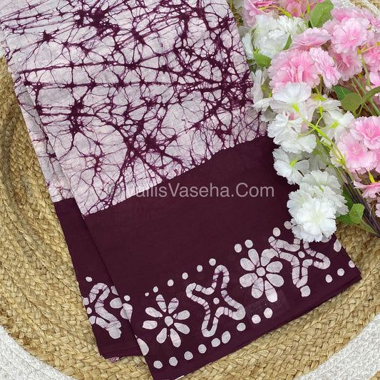 Pure Soft Mul Mul Cotton Sarees - Hand Block PrintsVVMMC003