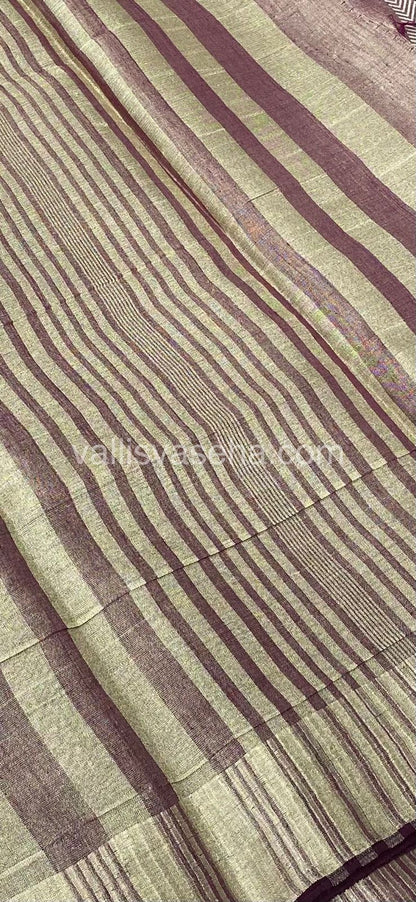 Semi Tussar Silk - Brown Shade - VVSTS001