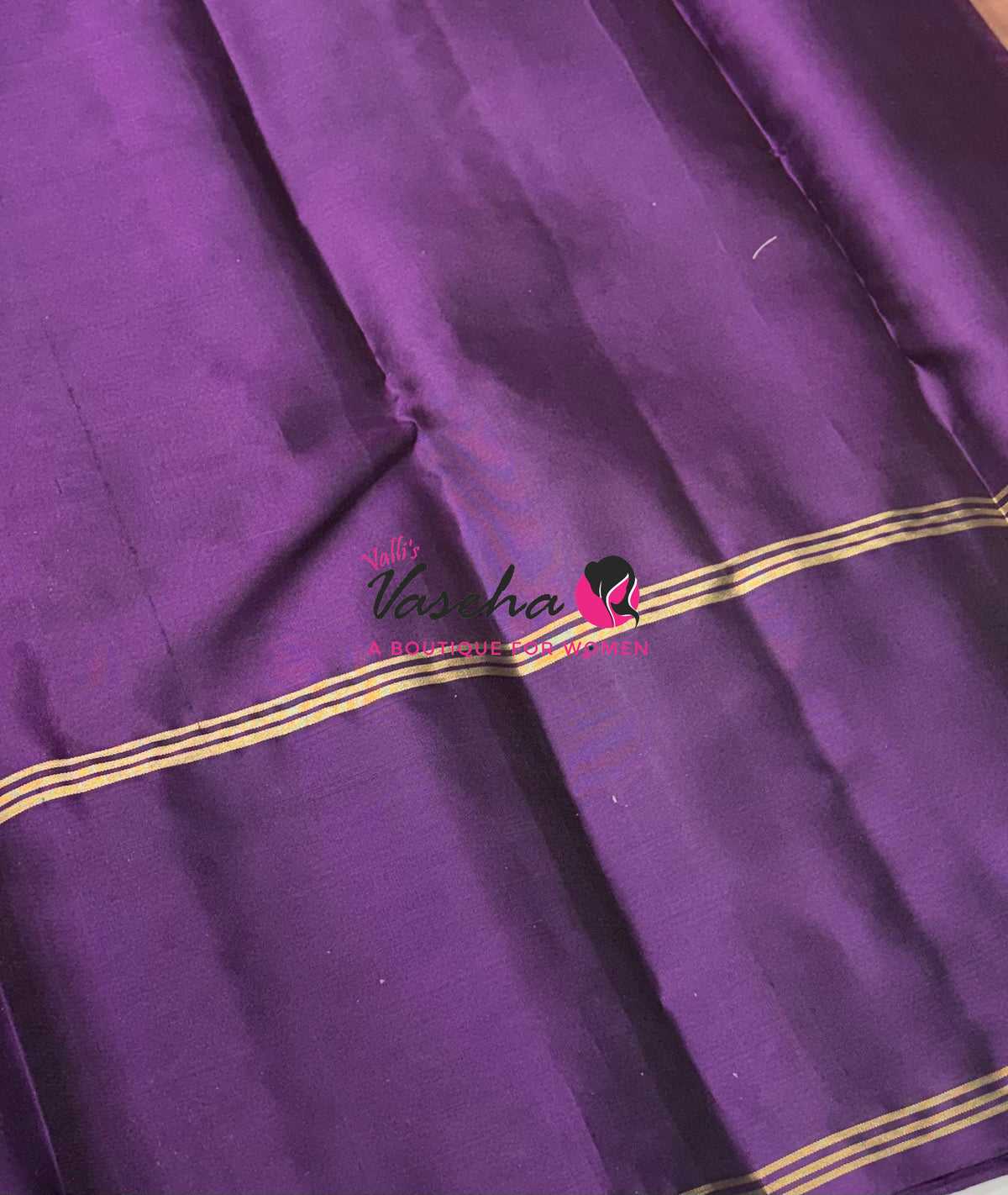 Half Mix - Pure Soft Silk Saree - Long Retta Petta Border with Butta - VVPSS105