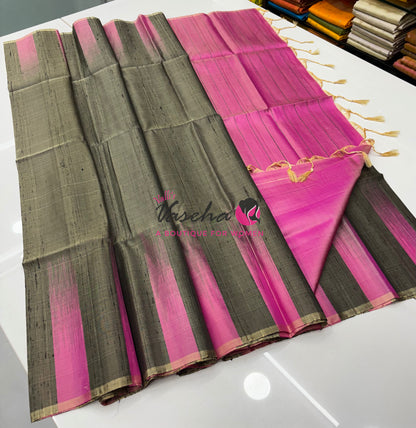 Pure Soft Silk Saree /Jute Duppion Silk - VVPJS001