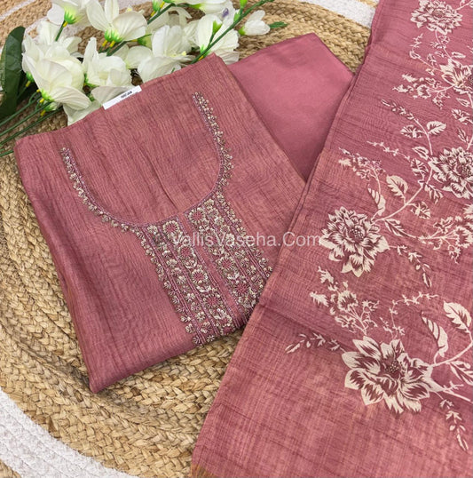 Tissue Linen Salwar Material  | VVUSM020
