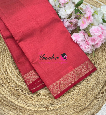 Semi Tussar Silk - Red Shade - VVSTS069