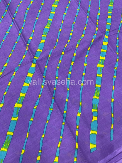 Pure Soft Mul Mul Cotton Sarees - Hand Block Prints - VVMMC008