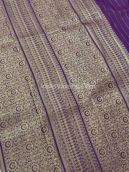 Semi Soft Silk - Border less - Purple Shade -VVSSS034