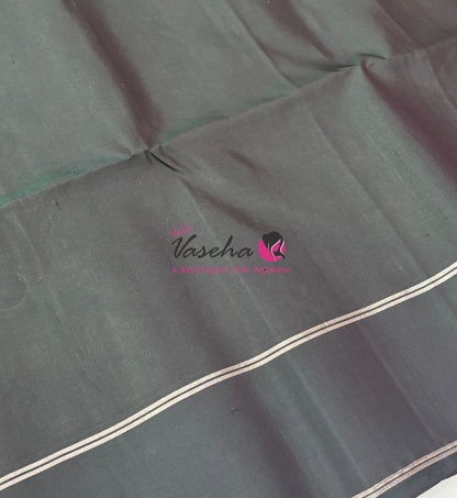 Pure Soft Silk Saree  - Lemon Green & Green Combo - VVPSS055