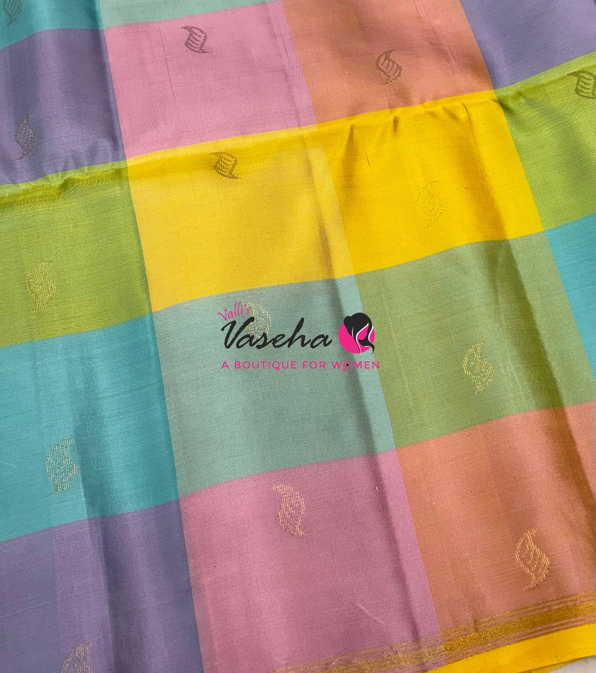 Pure Soft Silk Saree - Partly Pallu -  Half & Half Saree - VVPSS088