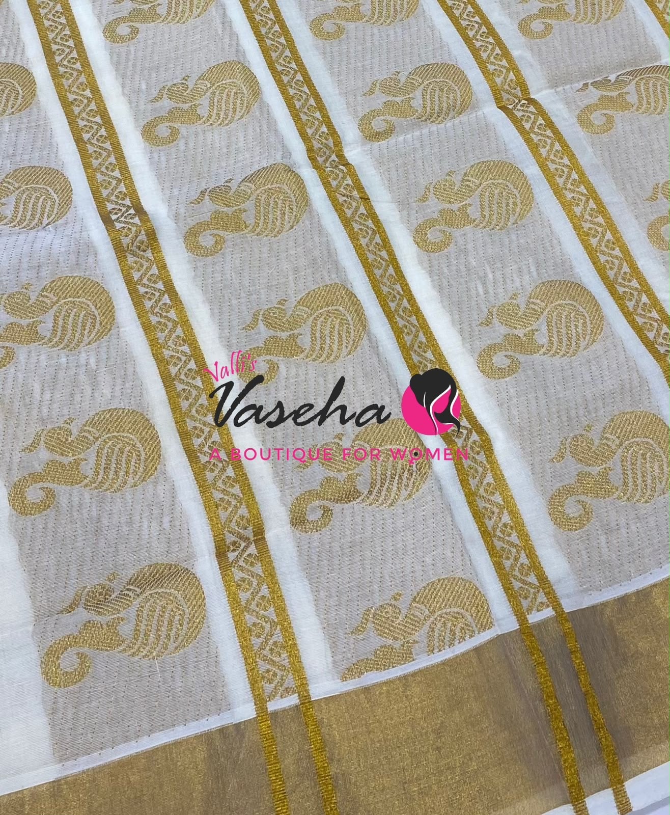 Kerala Cotton Saree - VVKCS029