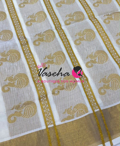 Kerala Cotton Saree - VVKCS029