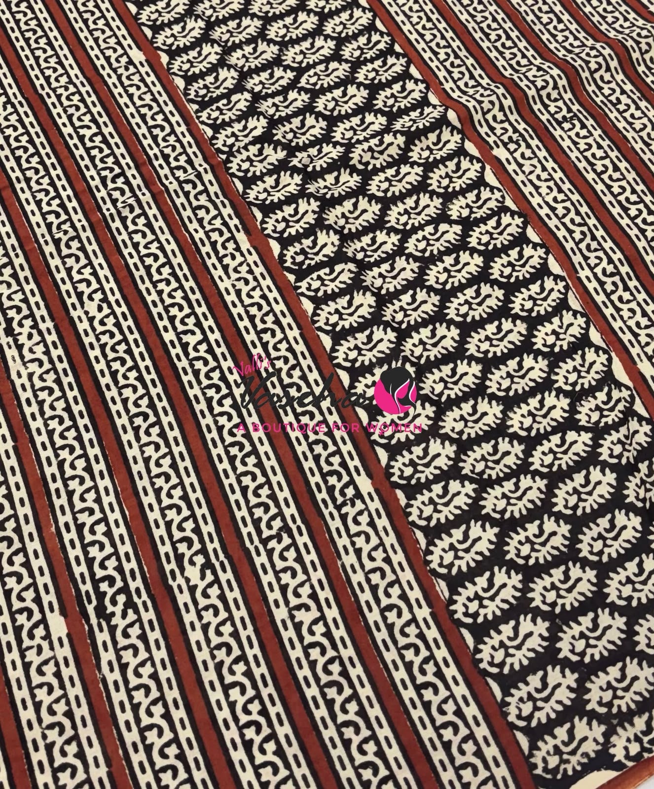 Pure Soft Mul Mul Cotton Sarees - Hand Block Prints - VVMMC009