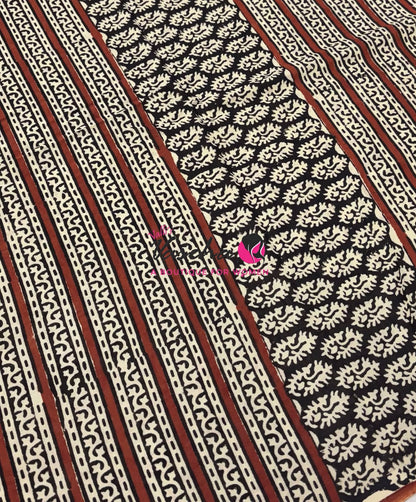 Pure Soft Mul Mul Cotton Sarees - Hand Block Prints - VVMMC009