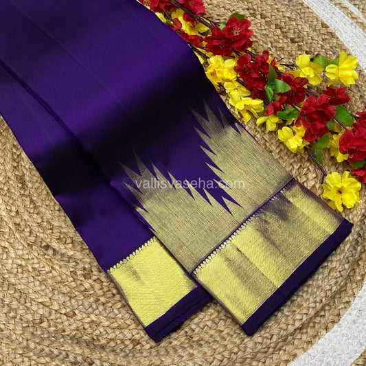 Pure Silk Saree - Jothika Hit design- Violetish Purple Shade-VVPS006