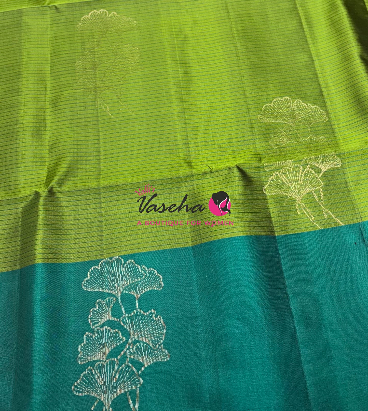 Pure Soft Silk Saree - Green With Ramar Green  - VVPSS072