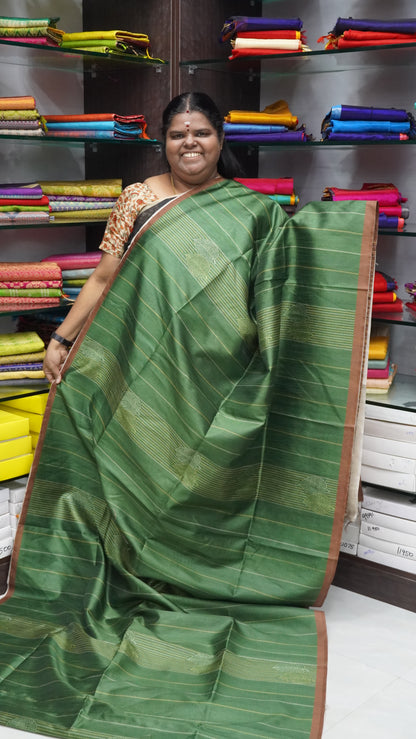 Semi Chappa Silk with Double Leaf Print - VVSC002