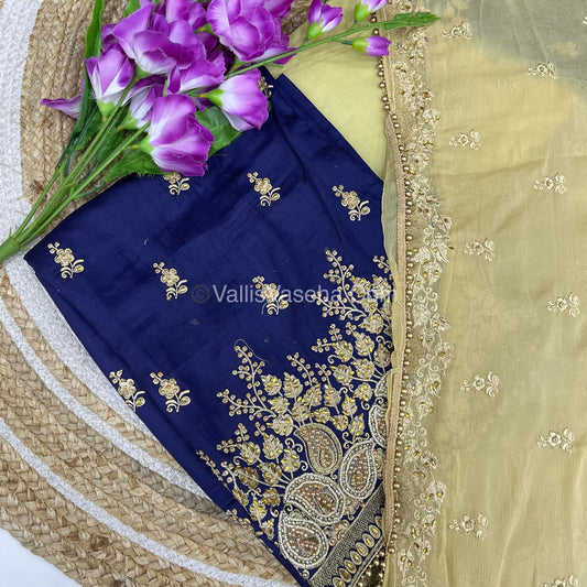 50% less - Offer Unstitched Material - semi silk Material - VVDUM001