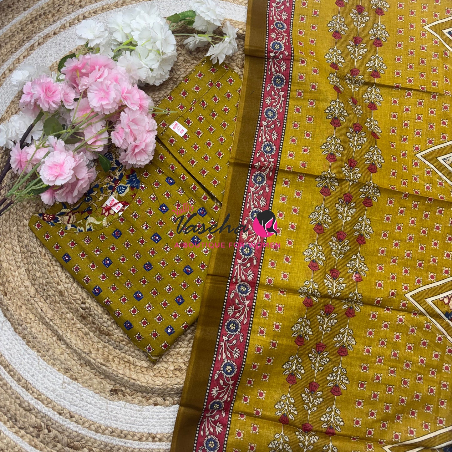 Ready Made - Anarkali - Salwar, Kameez & Duppatta(3pc)- Printed Cotton - VVAS011