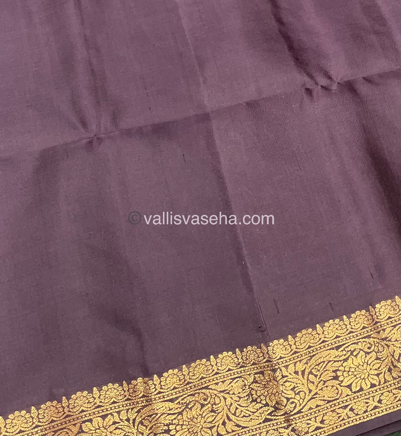 Pure Soft Silk Saree - Kanchi Border -  Brown Shade - VVPSS046