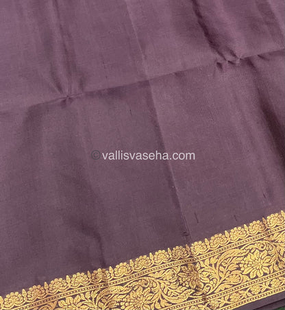 Pure Soft Silk Saree - Kanchi Border -  Brown Shade - VVPSS046
