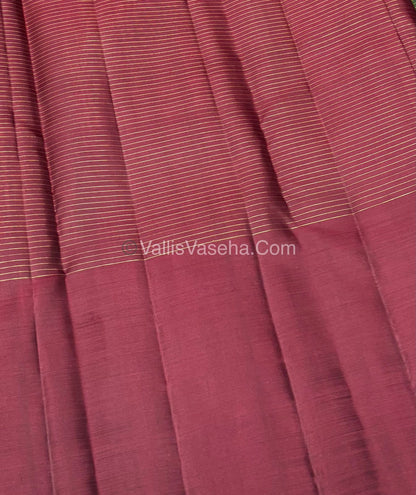 Pure Kanchipuram Silk Saree - Green & Maroon Shade  - VVPS024