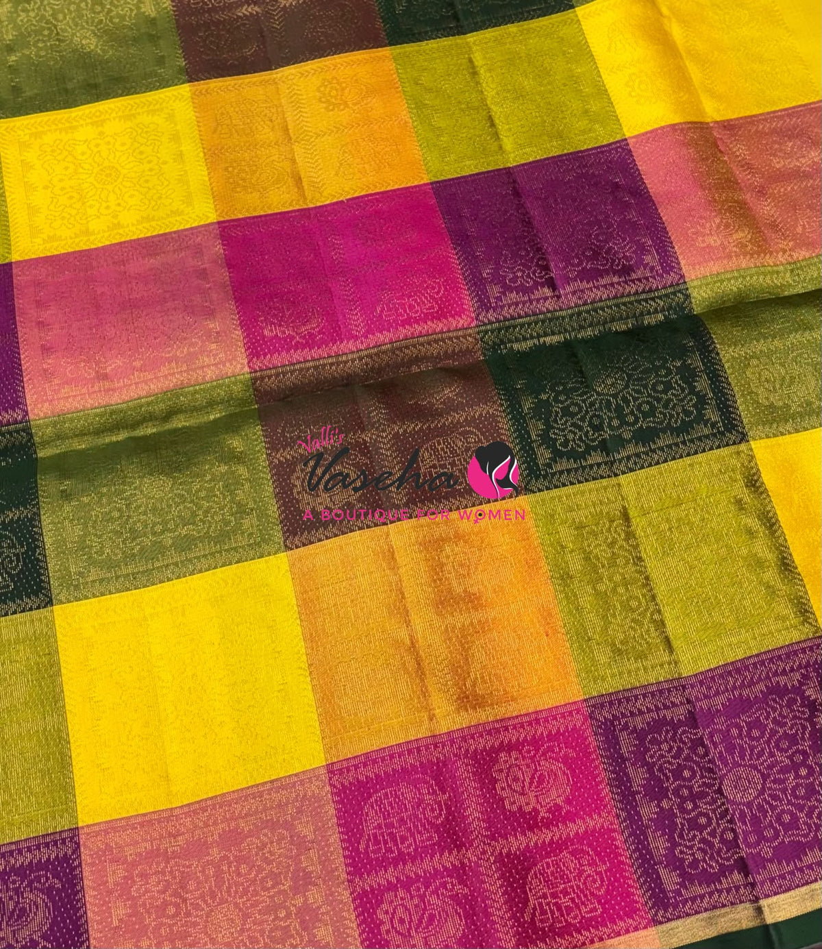 Pure Soft Silk Saree - Partly Pallu -  Half & Half Saree - VVPSS088